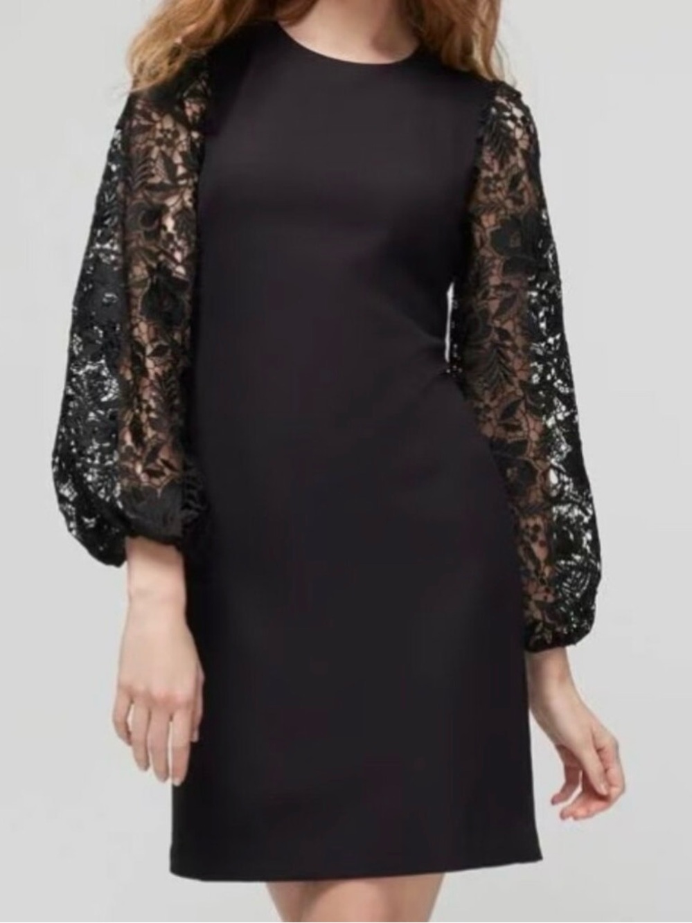 WHBM Black Lace Sleeve Shift Dress NWT Size 4